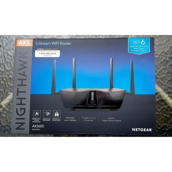 NETGEAR Nighthawk AX3600 WiFi 6 Router, 3.45Gbps (RAX41) AX5 - Picture 3 of 8